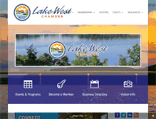Tablet Screenshot of lakewestchamber.com